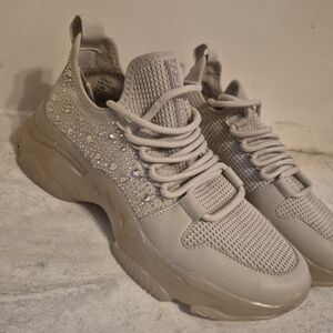 Steve Madden Beige Women's Sneakers with Sparkle